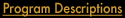 Program Descriptions
